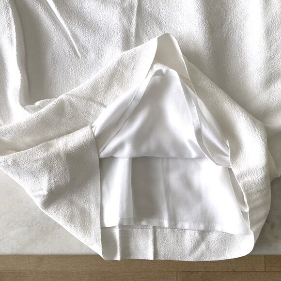 Sandro Paris White dress with black neckline sleeveless dress (size 1) silk yoke - Picture 3 of 8